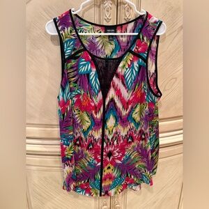 Nicole by Nicole Miller Multicolor Sleeveless Top, size XL